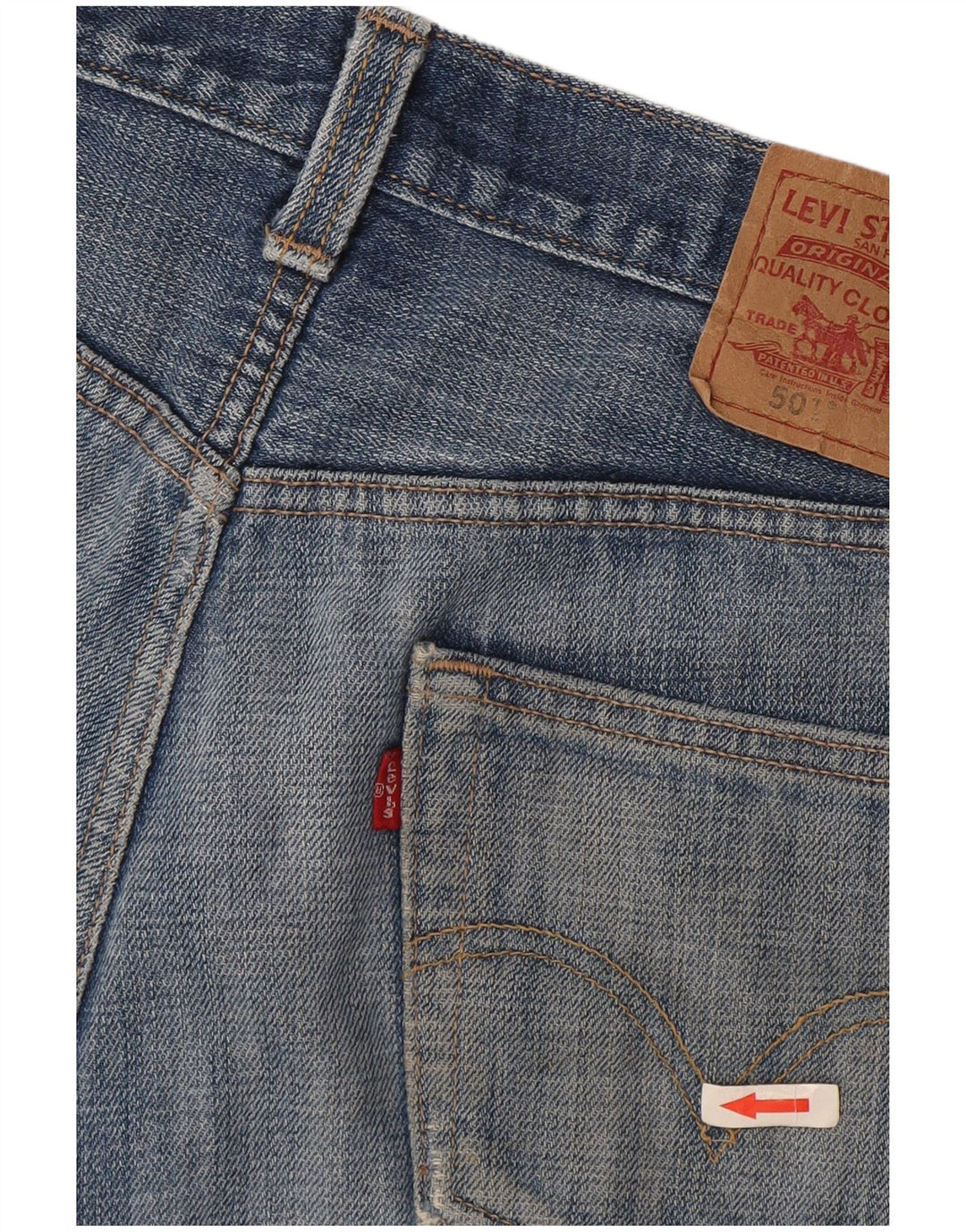 Levi's Mujer 501 Shorts De Mezclilla Desgastados W30 Algodón Azul Medio