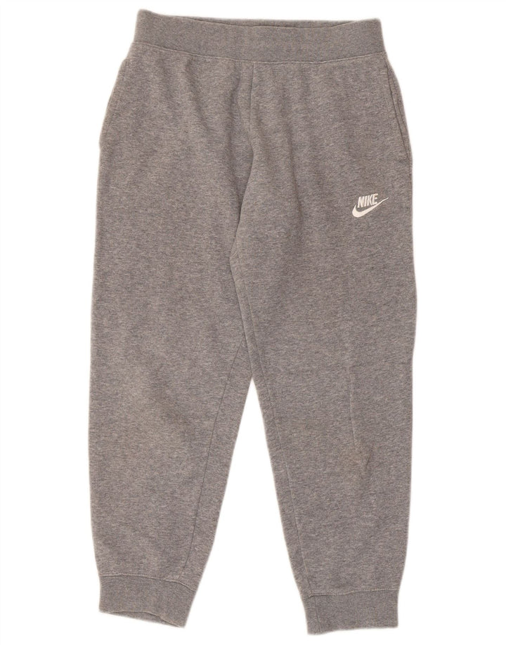 NIKE Boys Tracksuit Trousers Joggers 10-11 Years Medium  Grey Cotton