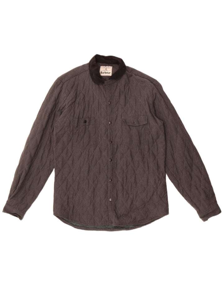 Barbour Chaqueta acolchada para hombre UK 38 Algodón gris medio