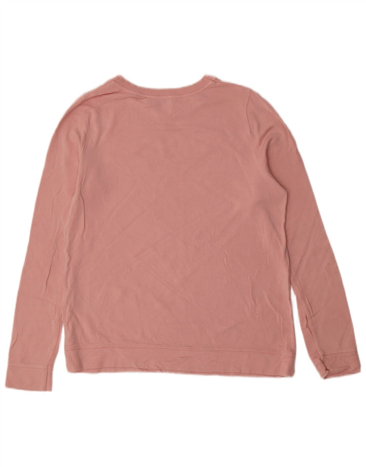 Oasis Mujer Sudadera Gráfica Jumper UK 10 Small Pink Viscosa