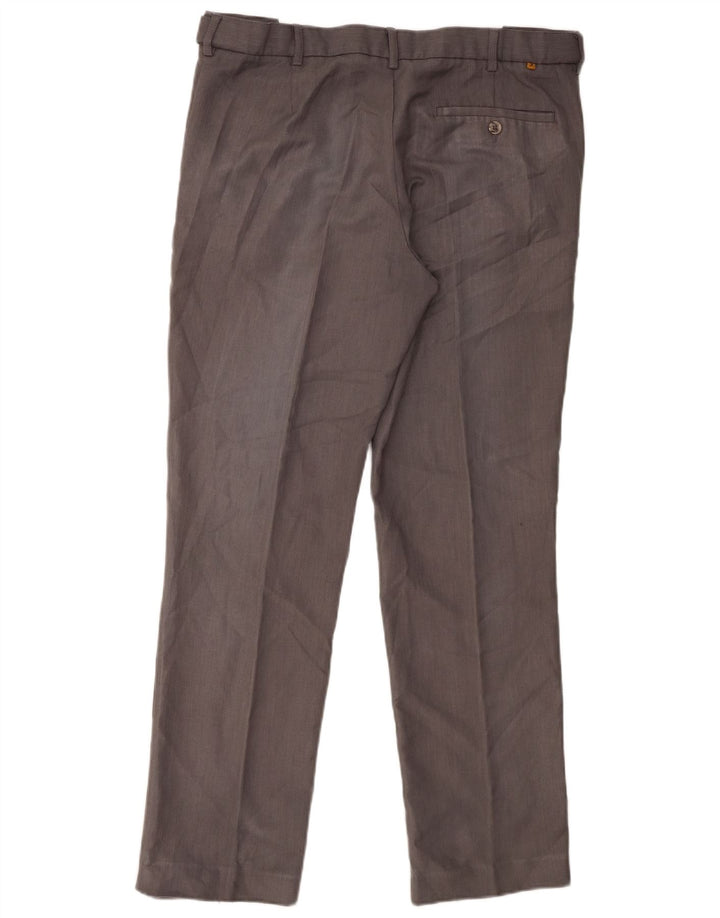 Farah Pantalón chino recto clásico para hombre W36 L31 Poliéster gris