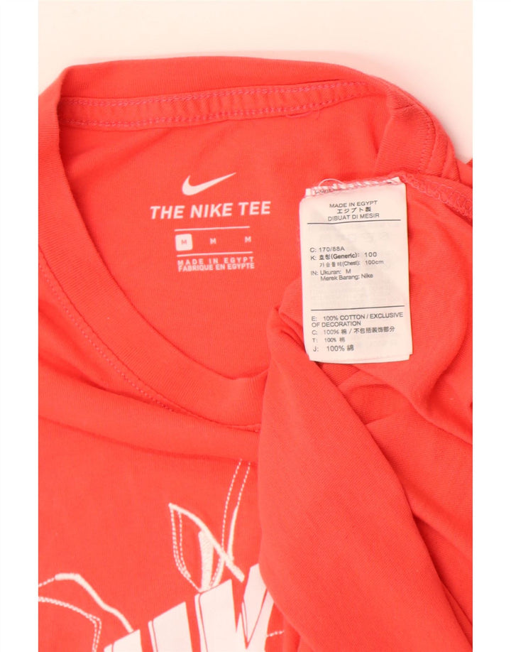 Nike - Camiseta gráfica para hombre, parte superior de algodón naranja mediano