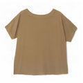 Vintage mujer blusa top Reino Unido 16 grande caqui