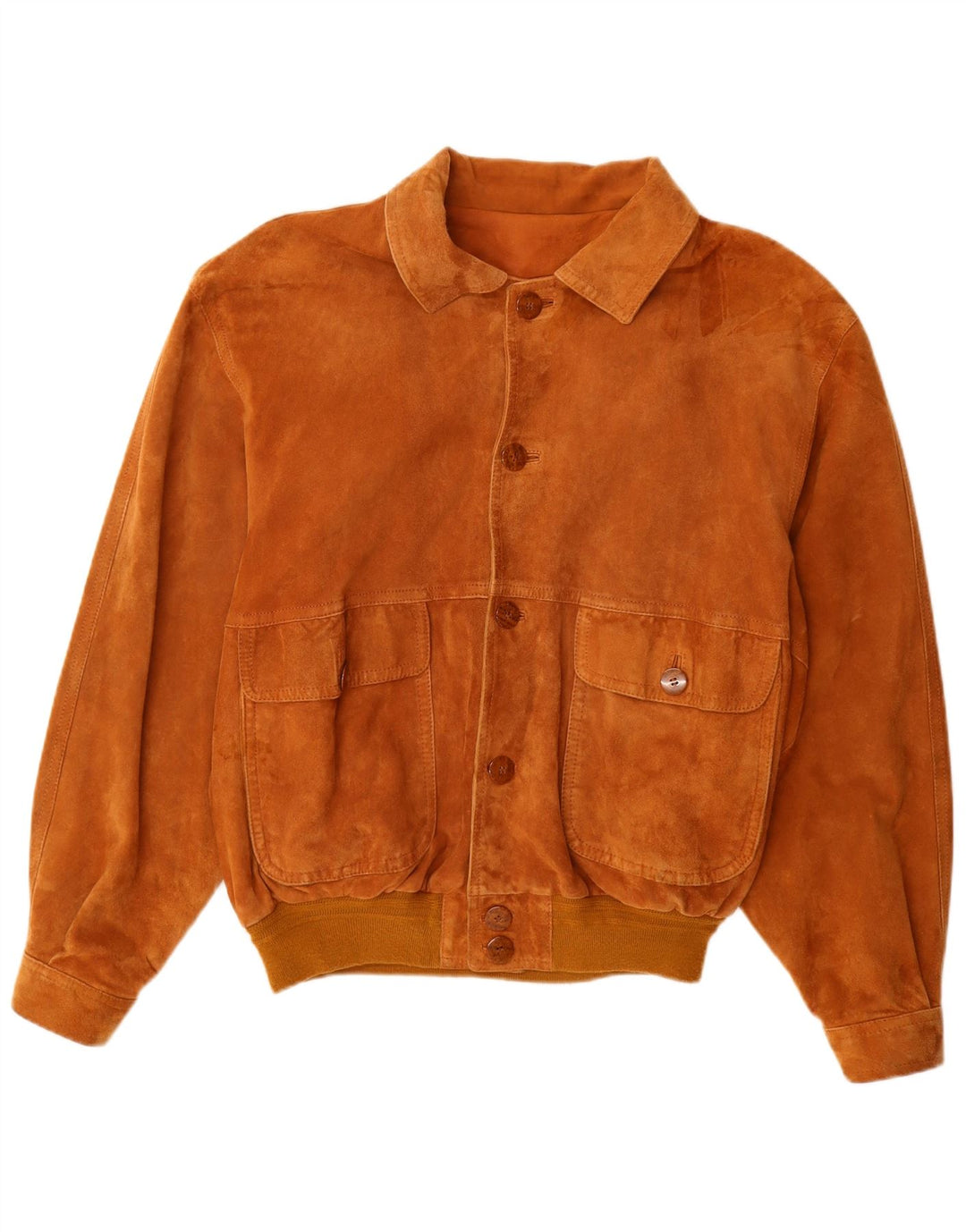 VINTAGE Chaqueta bomber de ante para hombre IT 52 XL Cuero beige