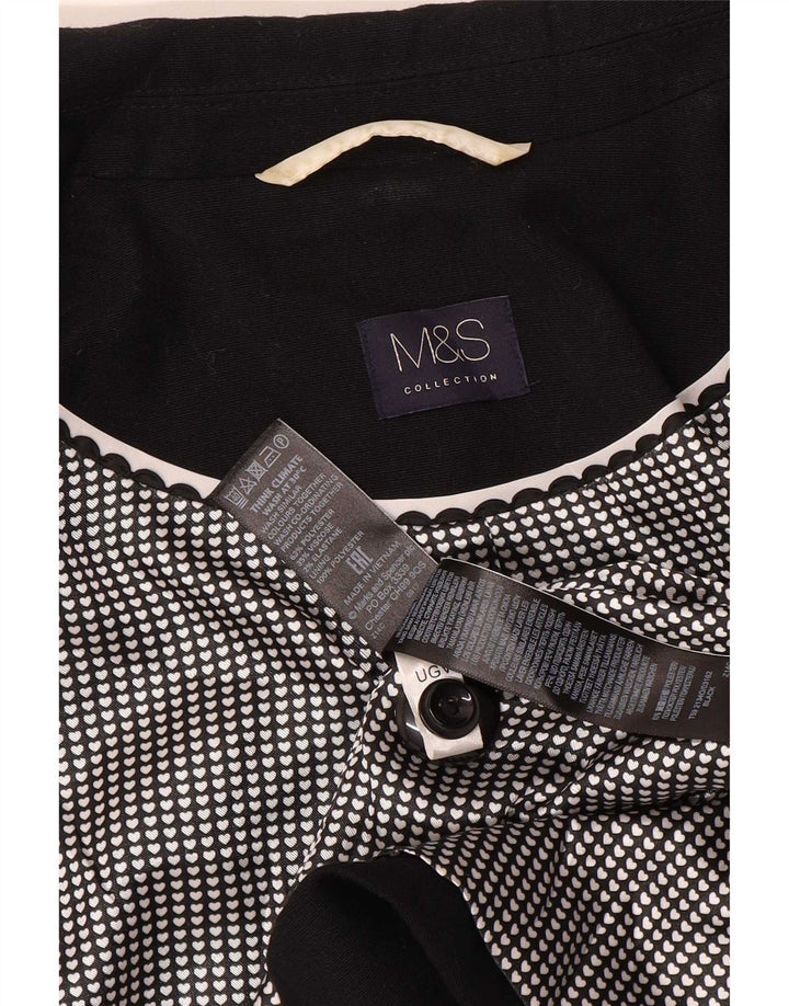 Marks & Spencer Chaqueta tipo blazer con 1 botón para mujer UK 20 2XL Poliéster negro