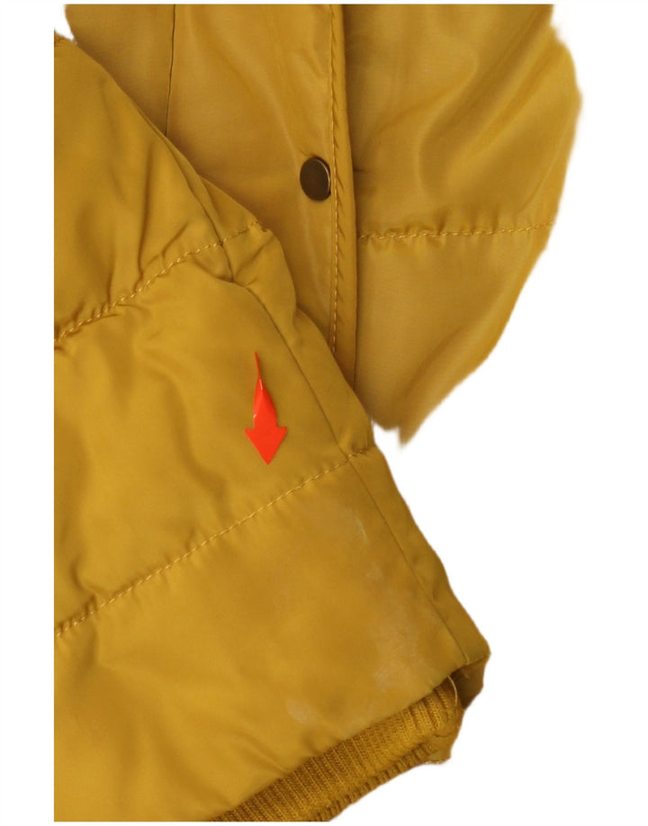 LAURA ASHLEY Chaqueta acolchada para mujer UK 12 Poliéster amarillo medio