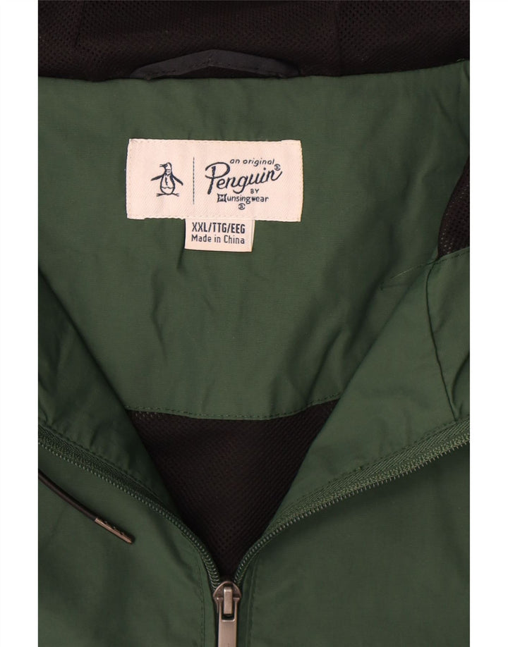 Chaqueta impermeable con capucha para hombre Penguin UK 44 2XL Poliamida verde