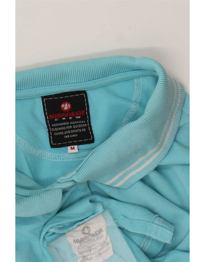 Murphy & Nye Polo para mujer UK 12 Algodón a rayas azul medio
