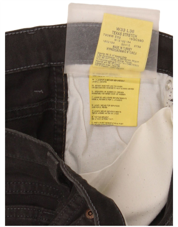 Wrangler Vaqueros rectos elásticos Texas para hombre W33 L32 Algodón negro