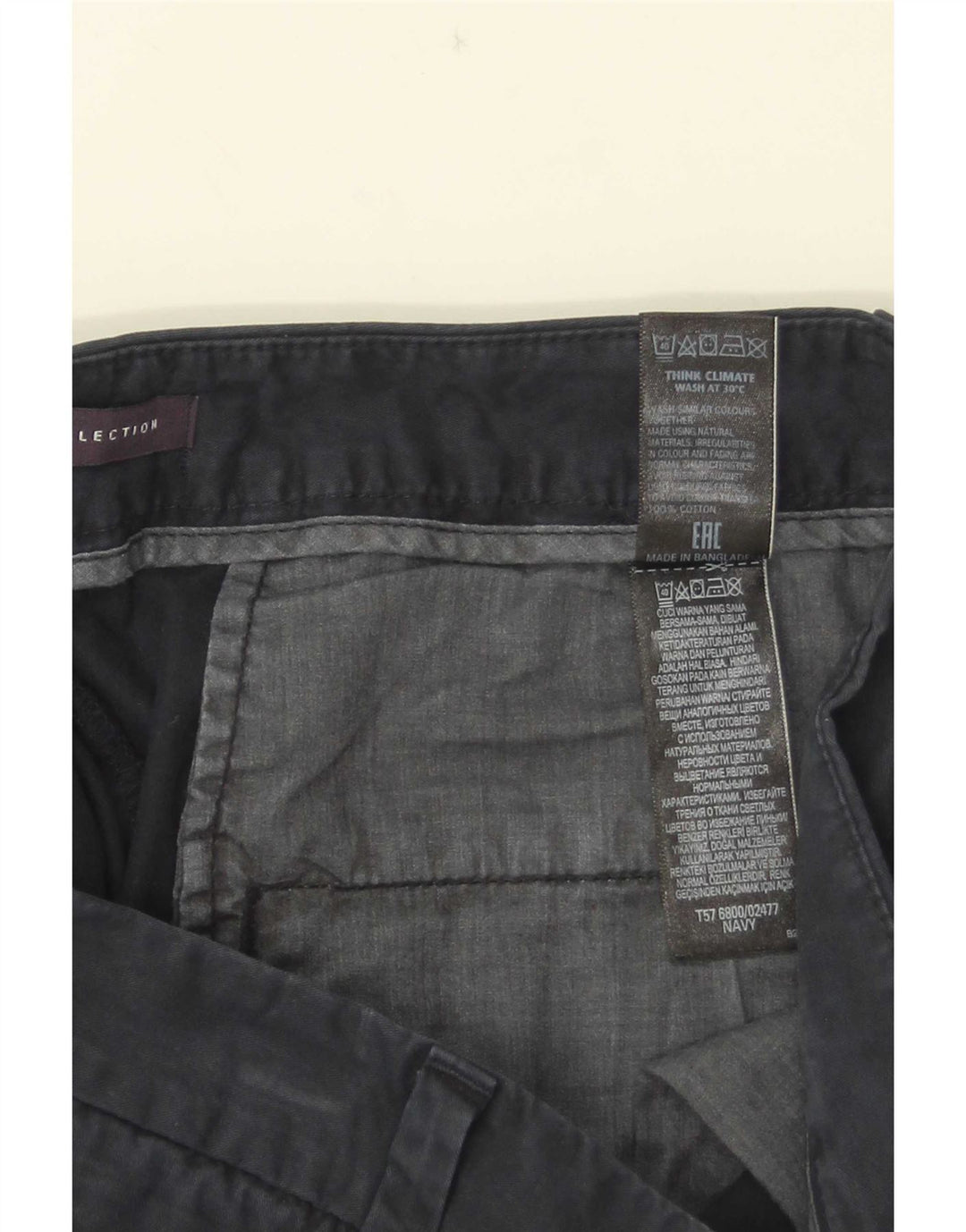 Marks & Spencer Pantalones chinos para mujer UK 12 Medium W32 L26 Azul marino