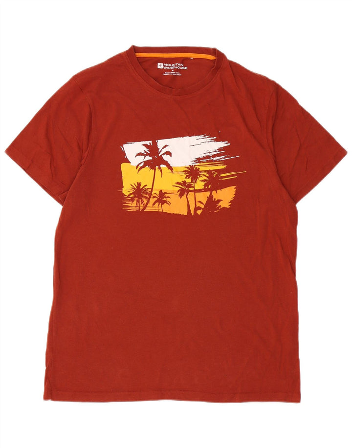 MOUNTAIN WAREHOUSE Camiseta gráfica para hombre Top Algodón rojo mediano