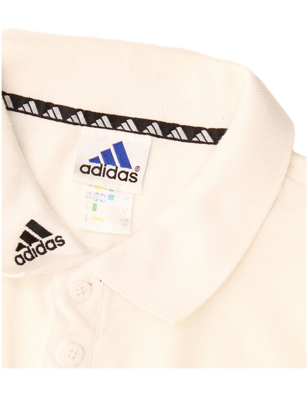 Polo Adidas Hombre Grande Blanco Algodón