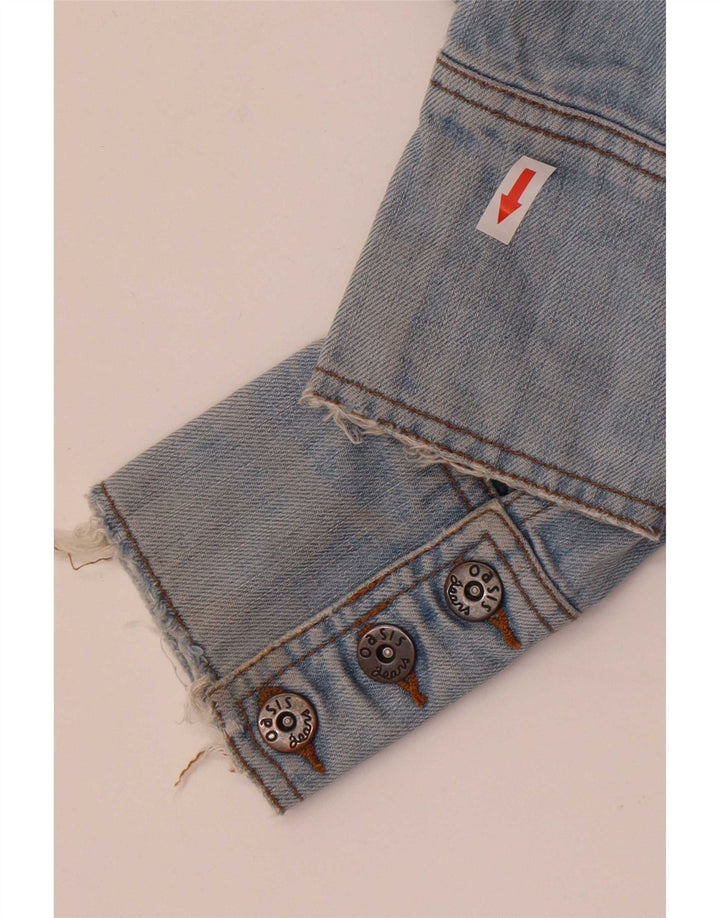 Oasis Chaqueta Vaquera para Mujer UK 40 Algodón Azul Medio