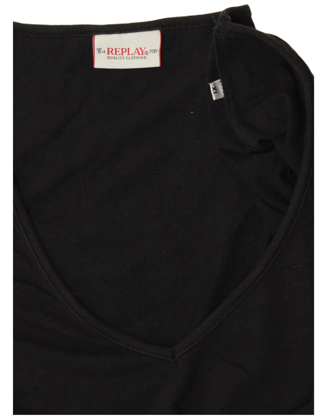 REPLAY Camiseta gráfica para mujer Top UK 40 XL Negro