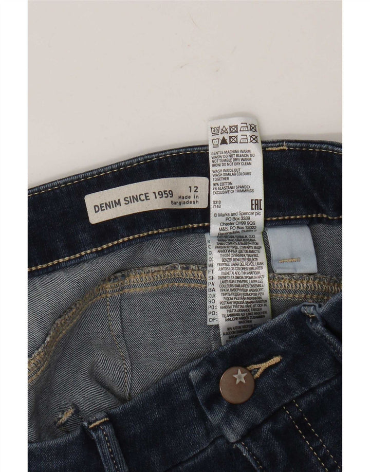 Marks & Spencer Pantalones cortos vaqueros para mujer UK 12 Medium W32 Algodón azul