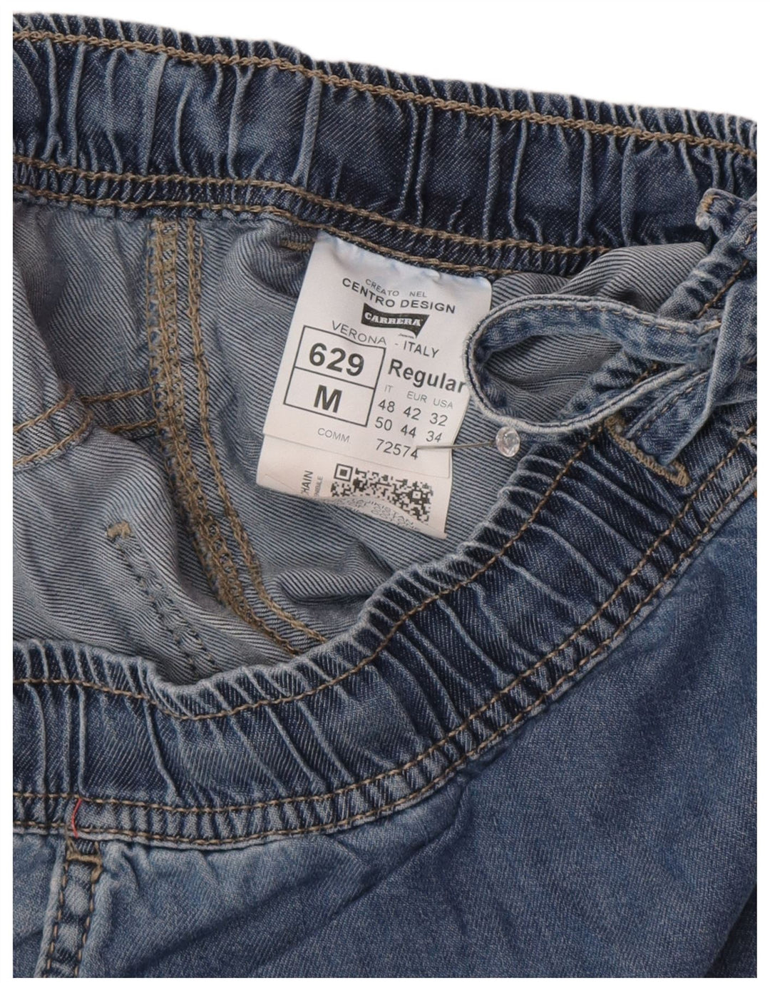 Carrera Mens 629 Cargo Denim Shorts IT 48 Medium W32 Azul Algodón