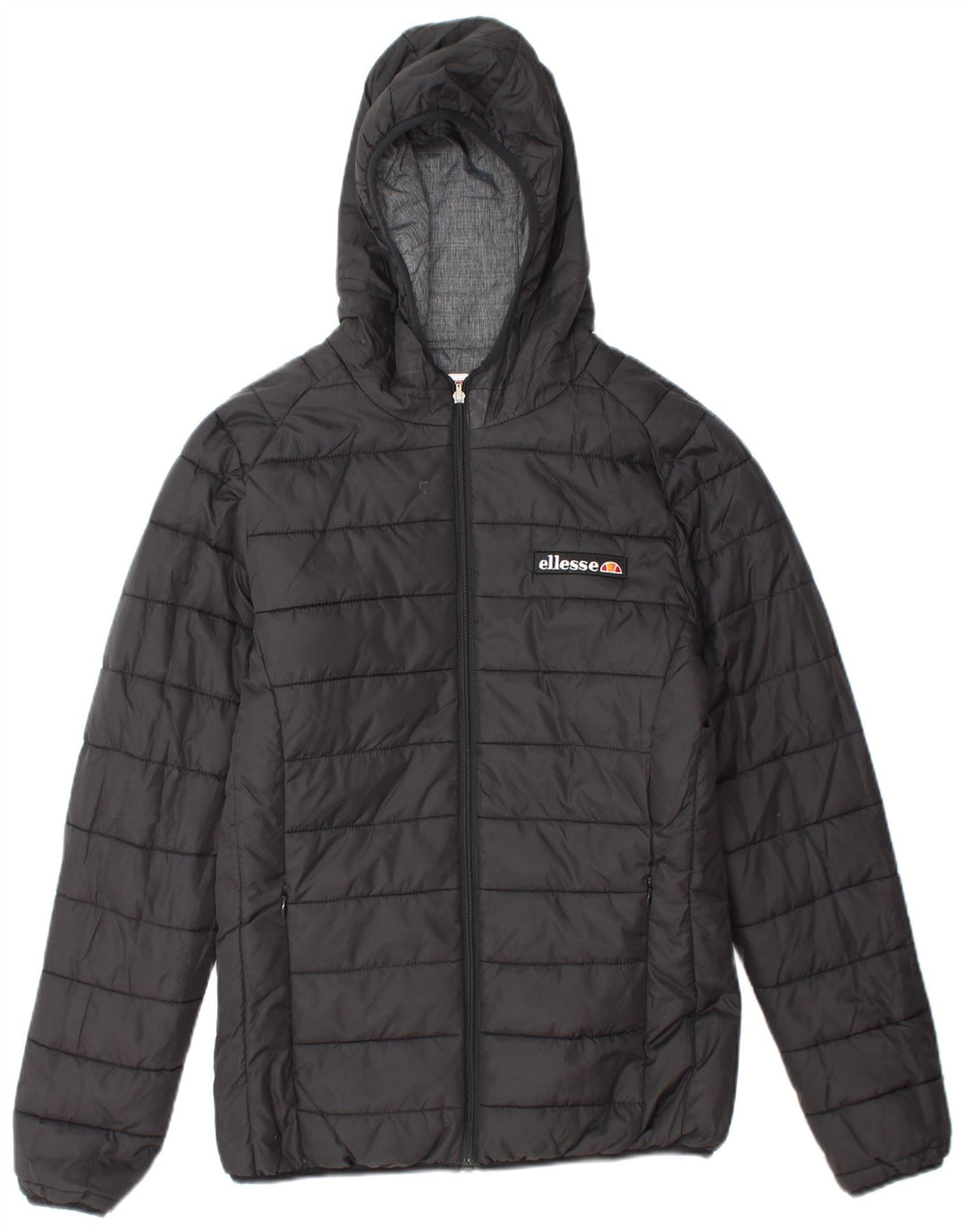 Ellesse Chaqueta acolchada reversible con capucha de gran tamaño para mujer UK 10 Small Grey