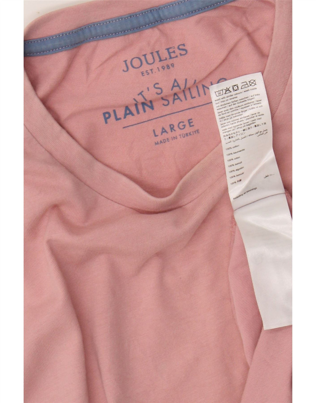 JOULES Camiseta Hombre Top Large Rosa Algodón