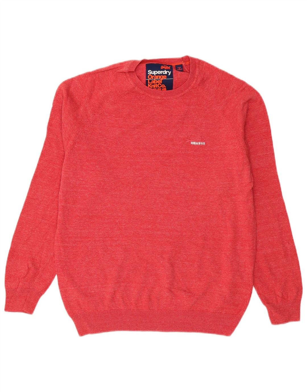 Superdry Jersey De Cuello Redondo Para Hombre Jersey De Algodón Rojo Grande