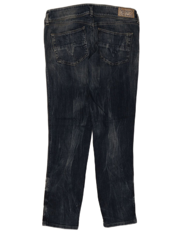 Diesel Mujer Vaqueros Slim Desgastados W29 L32 Algodón Azul Marino
