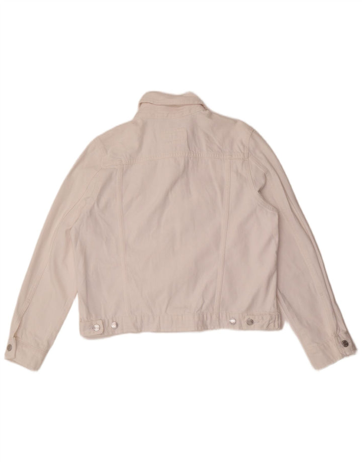 Marks & Spencer Chaqueta vaquera para mujer UK 44 Grande Algodón blanco