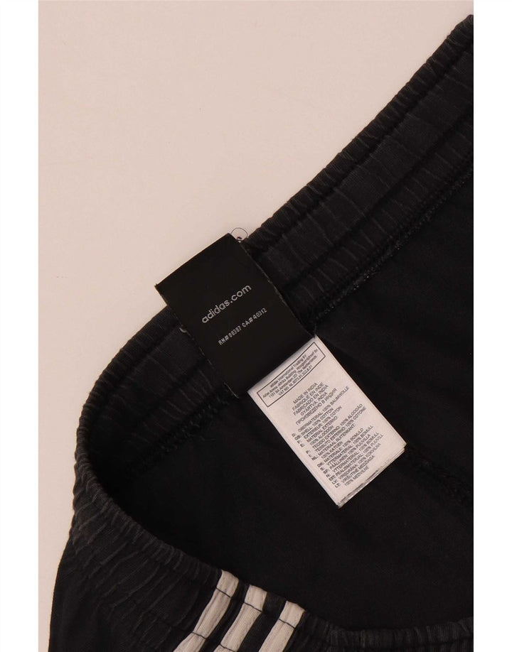 Adidas - Pantalones cortos deportivos para hombre, algodón negro mediano