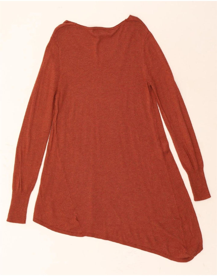 MOSSIMO Womens Long Sleeve Asymmetric Jumper Dress UK 12 Medium Orange Vintage Mossimo and Second-Hand Mossimo from Messina Hembry 