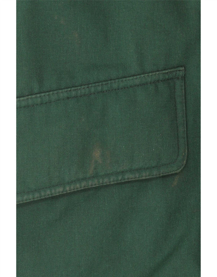 Abrigo vintage para hombre Reino Unido 38 Poliéster verde medio