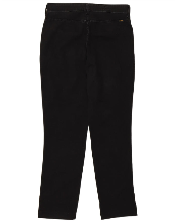 Vaqueros Rectos Lee Mujer W34 L28 Algodón Negro