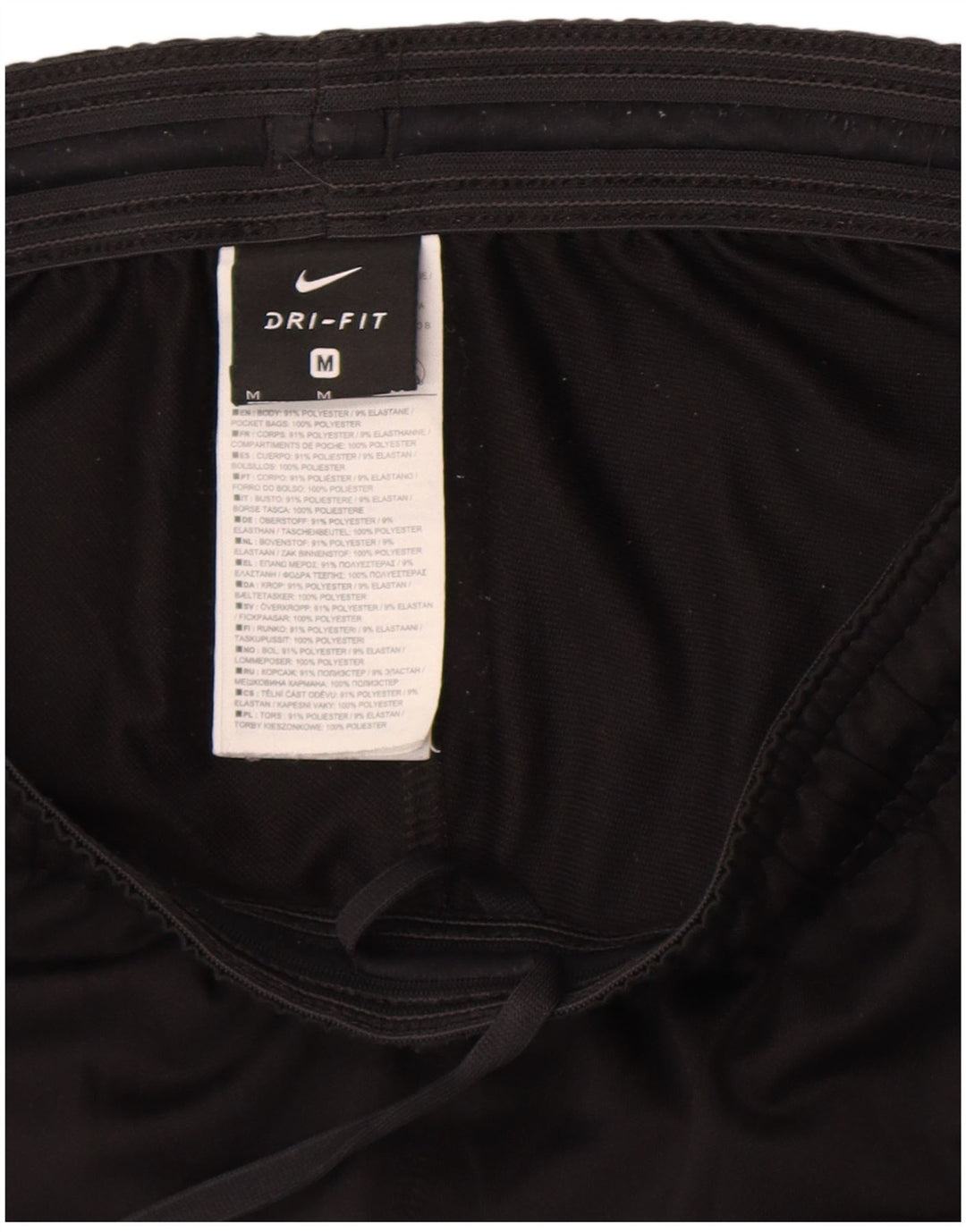Pantalones De Chándal Nike Dri Fit Para Hombre Poliéster Color Block Negro Mediano