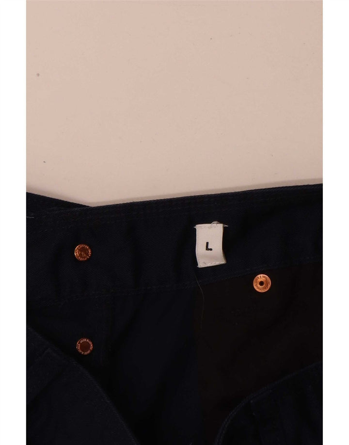 Jack & Jones Pantalones cortos chinos para hombre Large W34 Poliéster azul marino