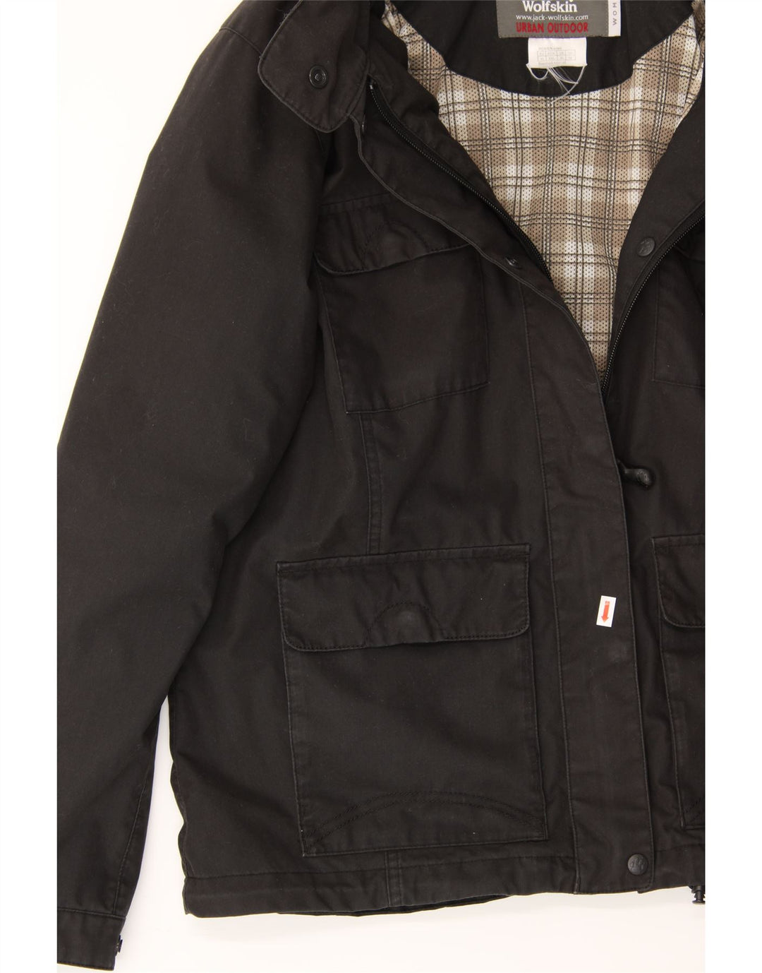 JACK WOLFSKIN Womens Utility Jacket UK 18 XL Black Polyester Vintage Jack Wolfskin and Second-Hand Jack Wolfskin from Messina Hembry 