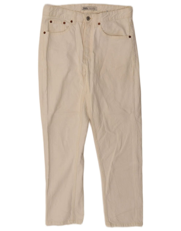 Zara Jeans rectos para hombre EU 36 XS W29 L27 Algodón blanco