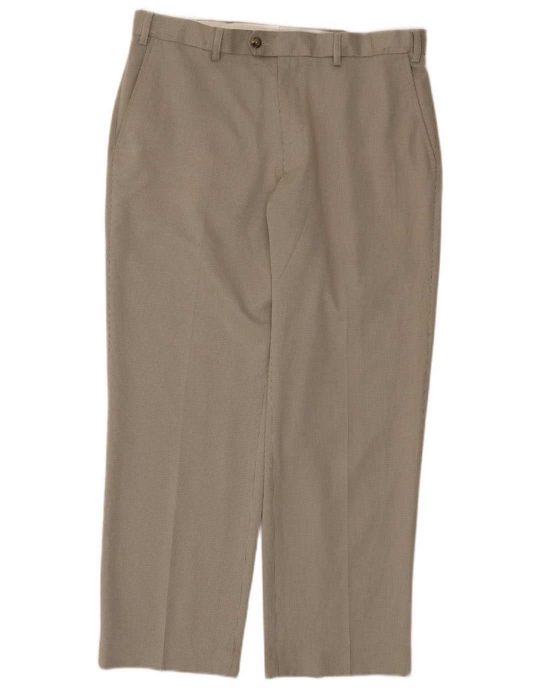 Marks & Spencer Pantalón de traje regular para hombre W36 L29 Pata de gallo verde
