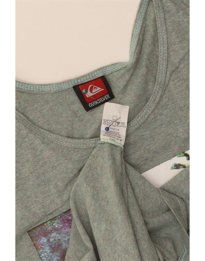 Quiksilver Hombre Graphic Vest Top Small Algodón Verde