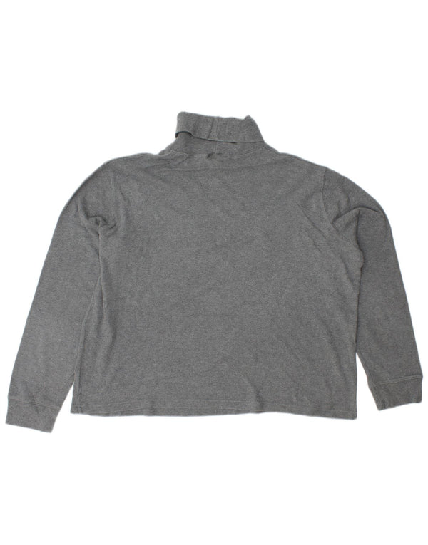 RALPH LAUREN Jersey con cuello vuelto para mujer UK 18 XL Algodón gris