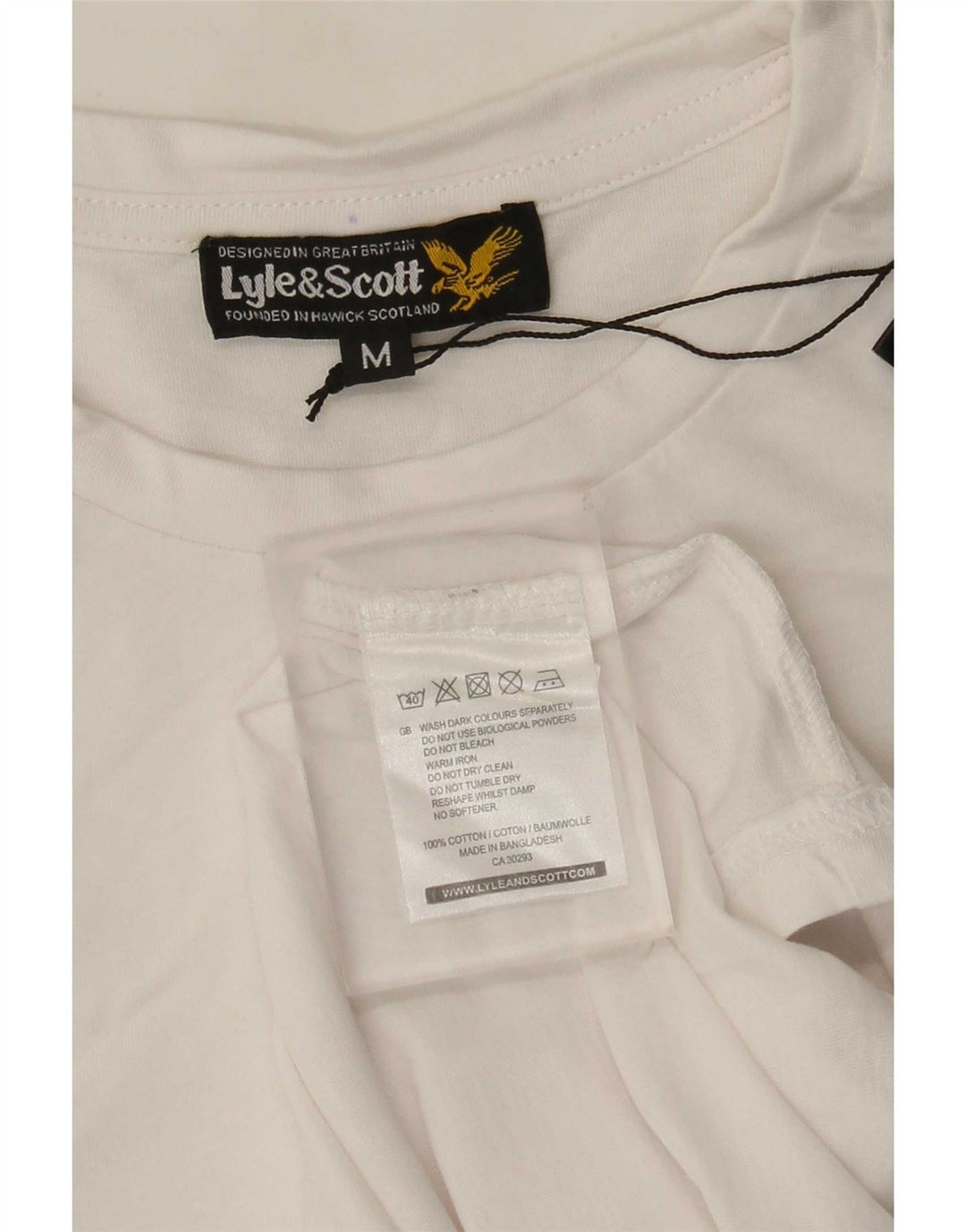 Lyle & Scott Camiseta para hombre Top Medium White Cotton