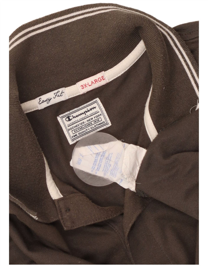 CHAMPION Polo de ajuste fácil para hombre 3XL Algodón marrón