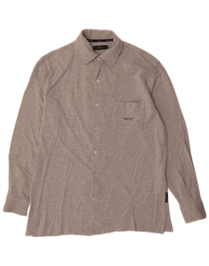 Belfe & Belfe Camisa Hombre Grande Gris Algodón