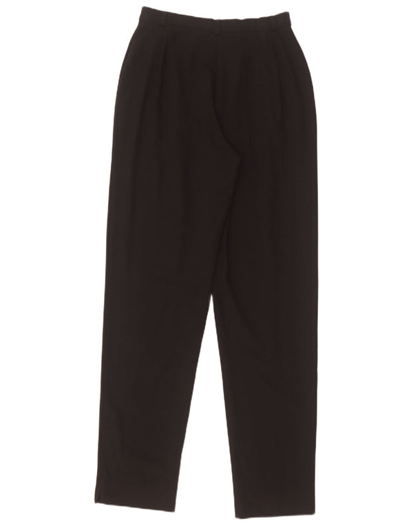 Marks & Spencer Womens Tapered Casual Trousers UK 8 Small W24 L32 Black