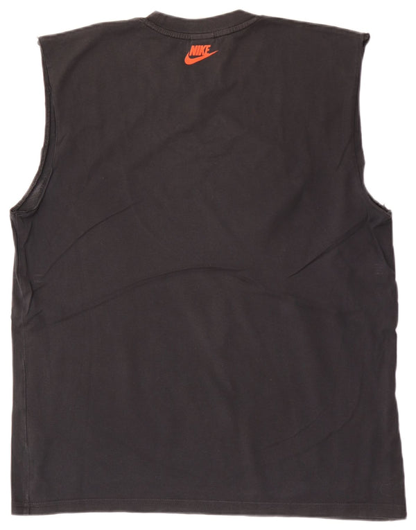 Nike Camiseta sin mangas gráfica para hombre UK 42/44 Grande Algodón negro