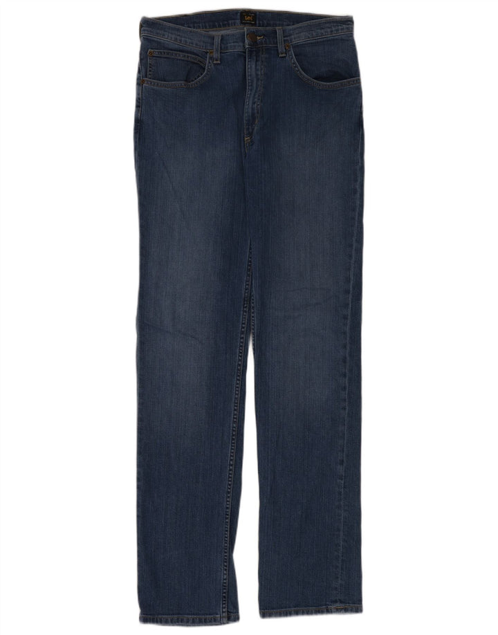 Vaqueros Lee Brooklyn Rectos Mujer W33 L34 Algodón Azul