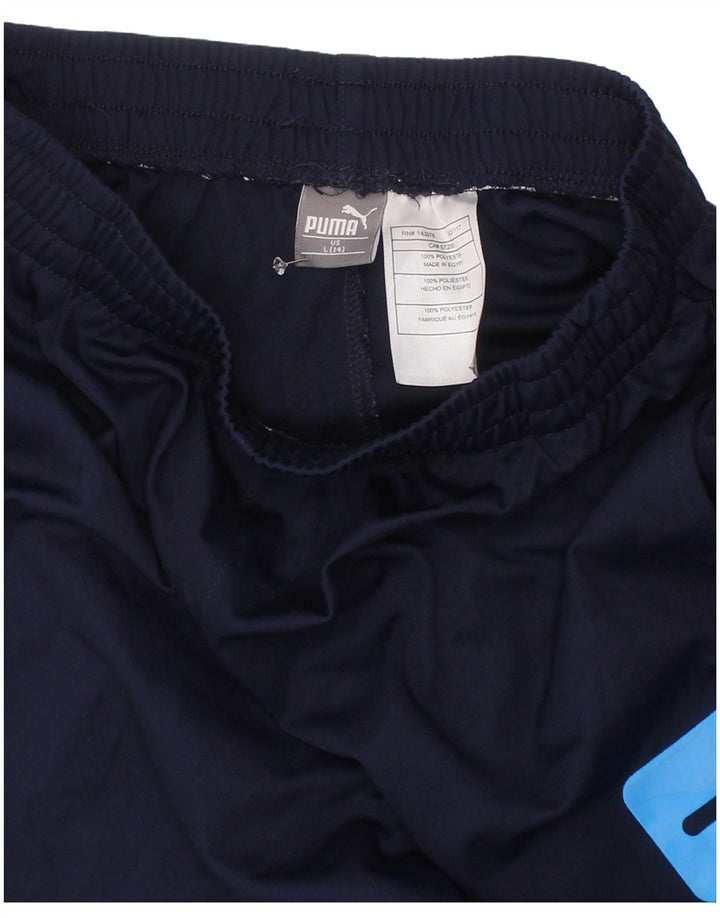 Puma Pantalones cortos deportivos gráficos para niños 13-14 años Grande Azul marino Poliéster