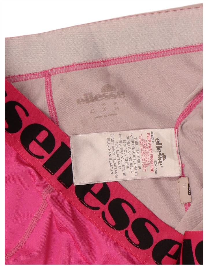 Leggings gráficos para mujer Ellesse UK 44 Poliéster con bloques de color rosa grande