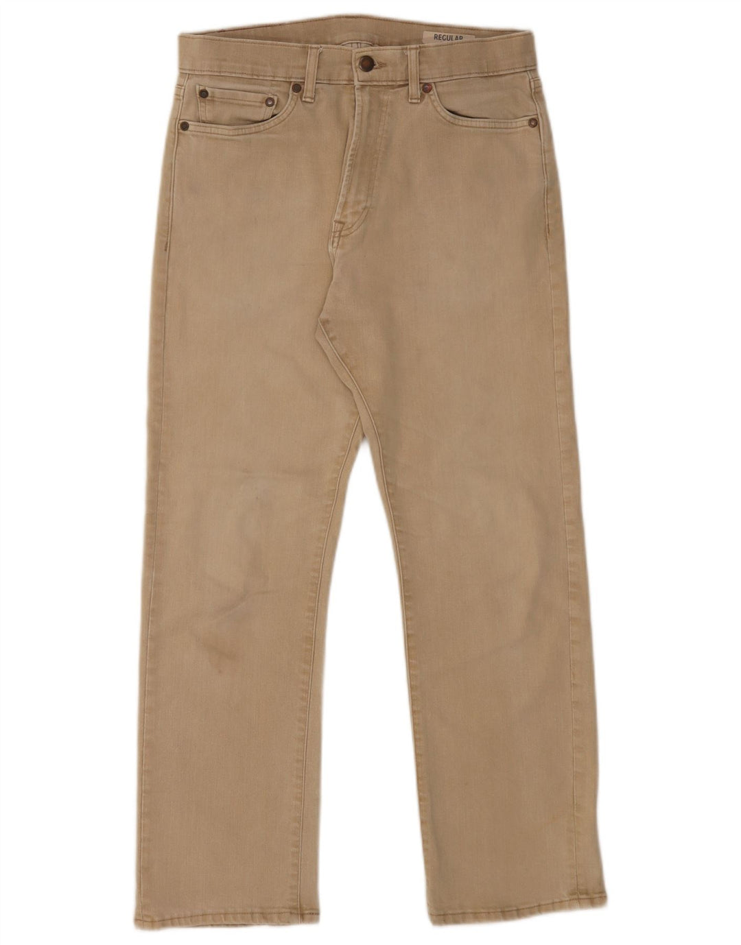 Vaqueros rectos de corte regular para hombre de Marks & Spencer W30 L29 Beige de algodón