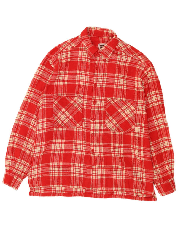 Camisa tipo sobrecamisa para hombre Rifle Medium Red Check Acrílico