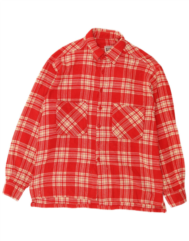 Camisa tipo sobrecamisa para hombre Rifle Medium Red Check Acrílico