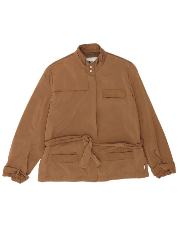 Geox Mujer Respira Utility Jacket UK 40 XL Poliéster Marrón