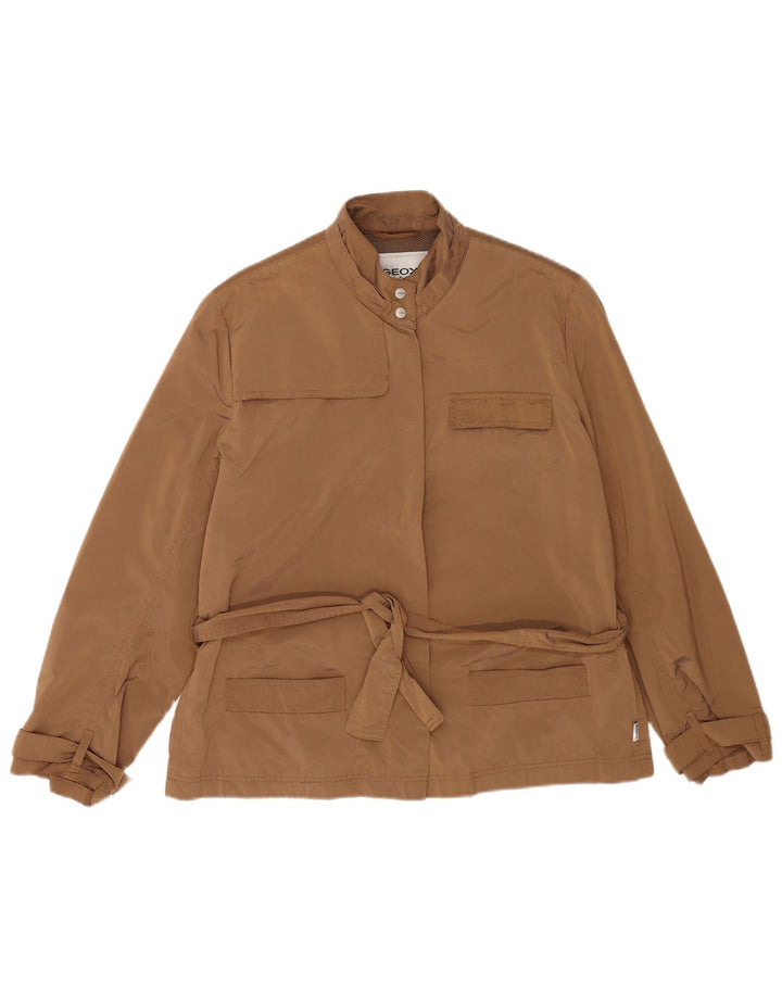 Geox Mujer Respira Utility Jacket UK 40 XL Poliéster Marrón