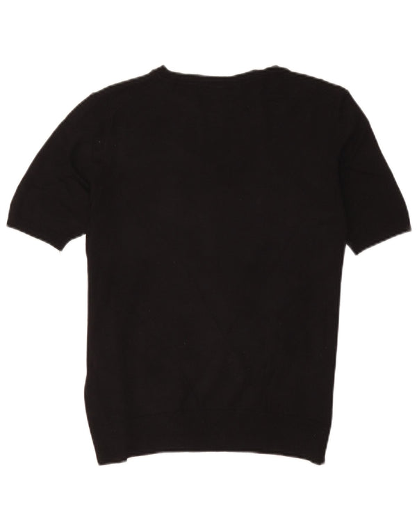 Marks & Spencer Blusa para Mujer Top UK 10 Small Viscosa Negra